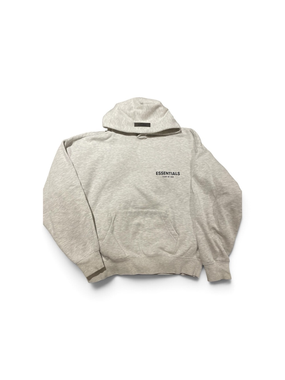 Essentials Men’s Heather Light Gray Pullover Hoodie